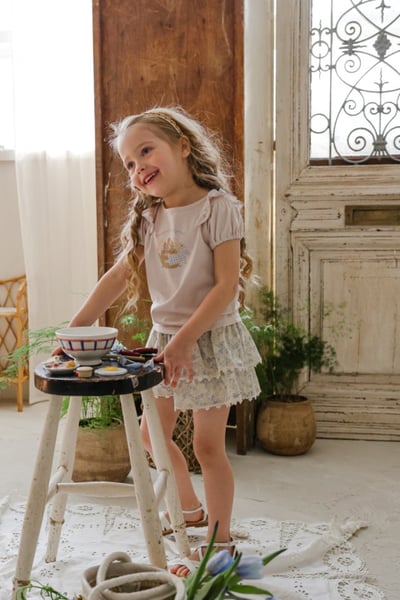 FLO12｜(75-140) 兔兔公主袖上衣6