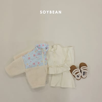 Soybean15｜(75cm-118cm) 荷葉蕾絲邊開襟外套喇叭褲套裝16