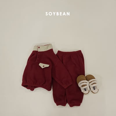 Soybean30｜(75cm-118cm) 抓絨半開襟扣套裝14