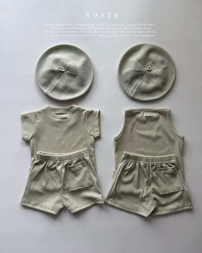 AOSTA10｜(6m-5y) 7色無袖小標素色上衣10