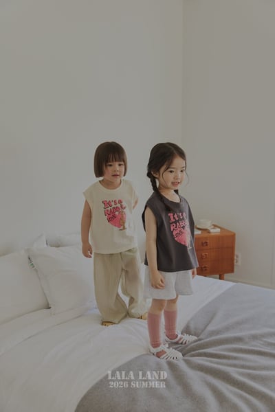 lala land56｜(75-120cm) 2色美式小兔印花背心2