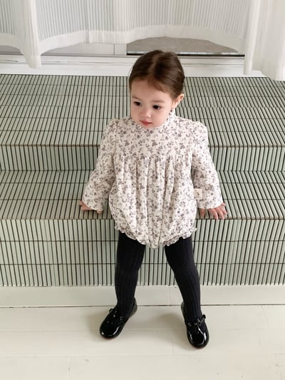 JE604｜(66cm-100cm) 紫碎花鋪棉包屁衣/傘狀外套16