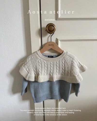 AOSTA｜荷葉邊針織上衣 現貨4
