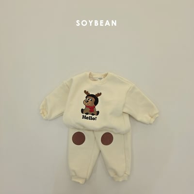 Soybean24｜(75cm-118cm) 麋鹿印花休閒套裝8