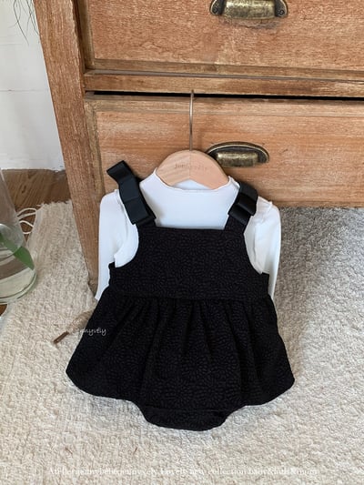 JE289｜(66-90cm) 蝴蝶緞帶壓紋包屁衣4