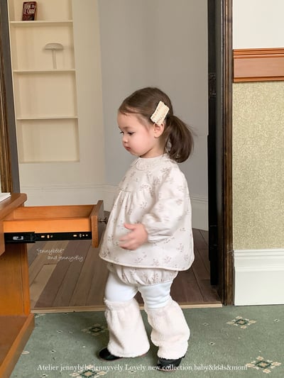 JE 651｜(73-100cm)  小花蕾絲包屁套裝11