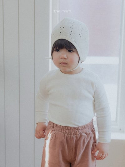 MiniRobe05｜(free) 素面針織鈕扣帽11