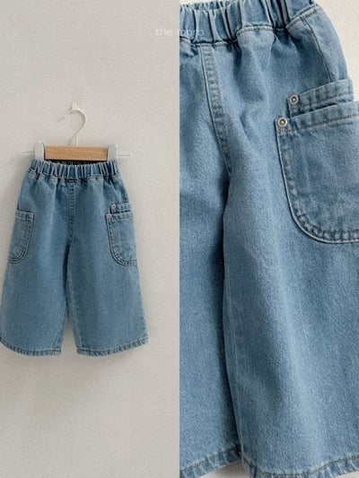 MiniRobe36｜(70-110) 雙口袋牛仔寬褲5