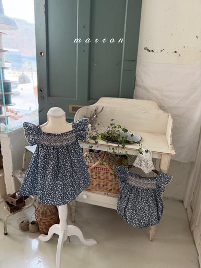 Marron10｜(3m-18m 1y-6y) 日落編織花包屁衣/洋裝14