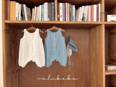 Valubebe 40｜(65-80cm) 鈕釦線條連身褲1