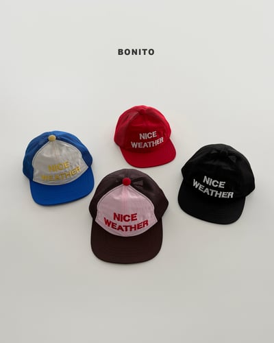 Bonito58｜(Free1y-8y) 4色字母鴨舌棒球帽1