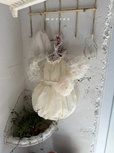 Marron05｜(3m-18m 1y-6y) 玫瑰花公主包屁衣/洋裝11