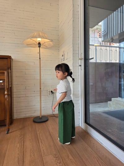 Color12｜(75-115cm) 捲邊愛心上衣5