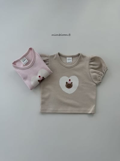 Bloom.b43｜(55cm-118cm) 派對小熊印花公主袖上衣7