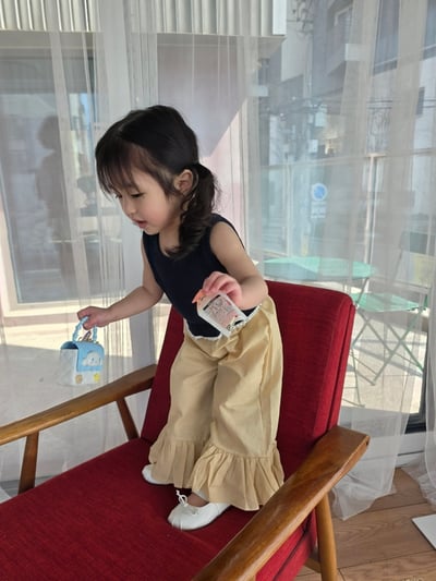 Color14｜(75-115cm) 荷葉喇叭長褲9