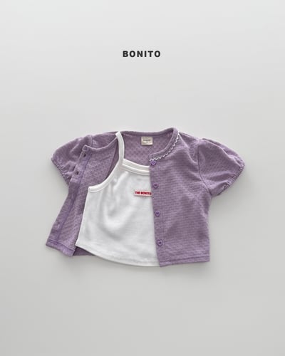 Bonito17｜(75cm-125cm) 3色愛心鈕釦開衫上衣5