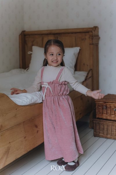 ROA20｜(80cm-120cm) 2色氣質絨毛連身吊帶褲18