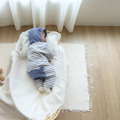 LEMONADE06｜(55cm-85cm) 2色小熊條紋包屁連身衣含帽子16