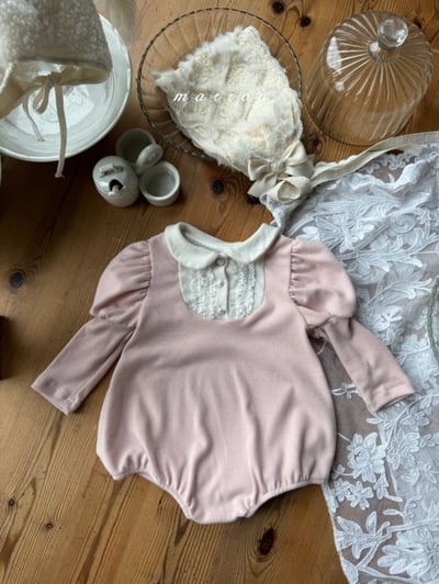 Marron 45｜(3m-18m) 法式宮廷風包屁衣4