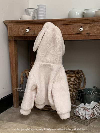 JE 655｜(80-110cm)  兔耳羊羔毛外套5