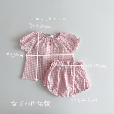 my_bebe16｜(58-72cm) 捲邊上衣燈籠褲套裝19