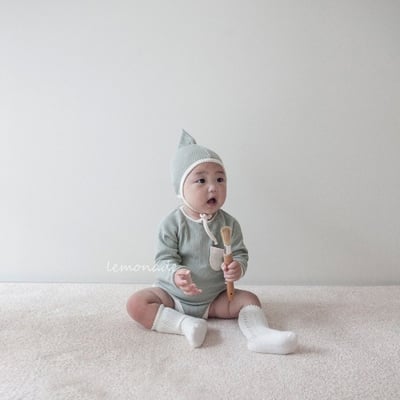 LEMONADE20｜(55cm-85cm) 3色撞色口袋包屁衣含帽子2