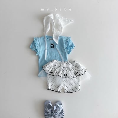 my_bebe35｜(80-120cm) 荷葉層次邊上衣6