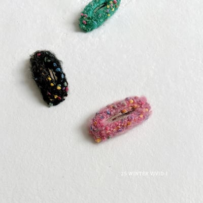 vivid106｜(free) 毛圈髮夾3