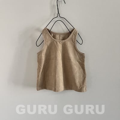 GURU GURU24｜(6m-24m) 2色燈芯絨口袋背心佯裝4