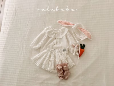 Valubebe59｜(65-90) 蕾絲花邊小兔帽子11