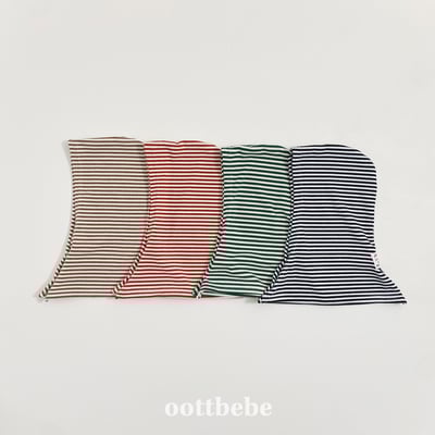 Oottbebe84｜(Free)  條紋連帽半圍領1