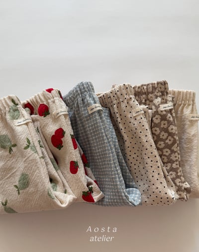 AOSTA41｜(6m-5y) 印花直筒長褲2