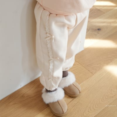 neneru17｜(70cm-125cm) 2色蕾絲蝴蝶邊結縮口褲4