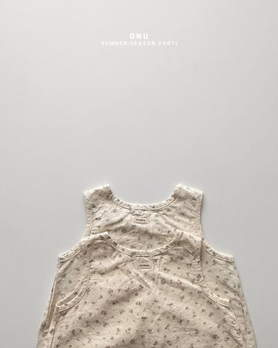 onu32｜(70cm-115cm) 碎花蕾絲滾邊洋裝4