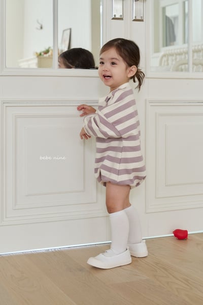 bebe nine02 (0m-36m) 1色黑白筒襪四雙組10