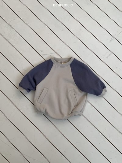 Bebe holic58｜(3m-18m) 撞色口袋包屁衣4