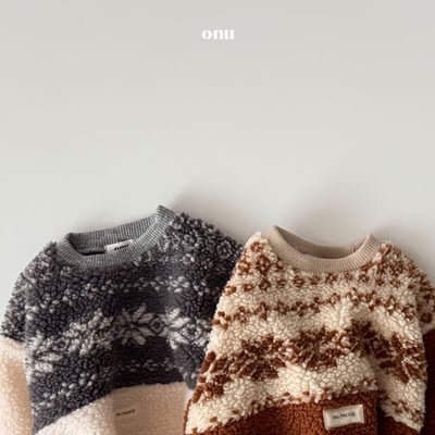 onu 29｜(70cm-115cm) 北歐印花刷毛上衣2