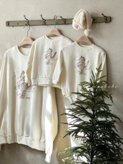 MONBEBE42｜(mom) 法式小貓印花上衣7