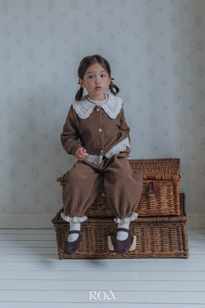 ROA12｜(80cm-120cm) 2色蕾絲束帶絨毛長褲13