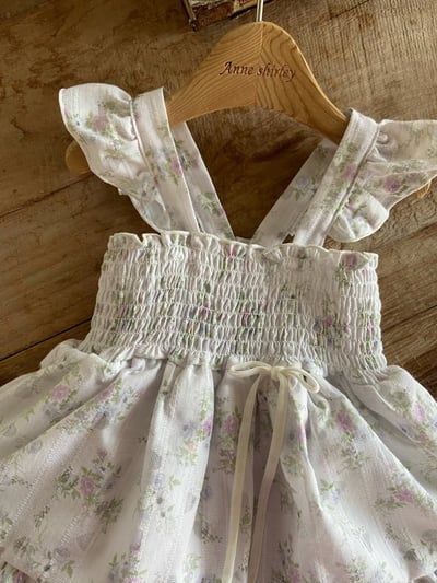 Anne Shirley01｜(3m-22m) 2色荷葉碎花洋裝包屁衣10