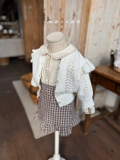 Marron11｜(1y-6y) 愛心滾邊飛袖襯衫10