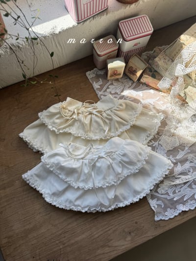 Marron53｜(1y-6y) 蕾絲層次褲裙不含珍珠吊墜1