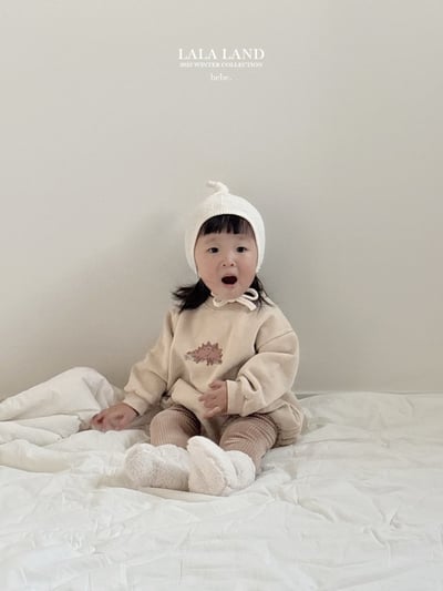 lala land13｜(60cm-83cm) 3色小恐龍內刷毛包屁衣22