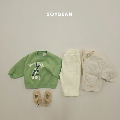 Soybean42｜(75cm-118cm) 剪裁刷毛直筒長褲11