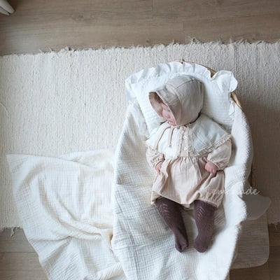 LEMONADE43｜(55cm-85cm) 3色蕾絲花邊翻領包屁衣含帽子22