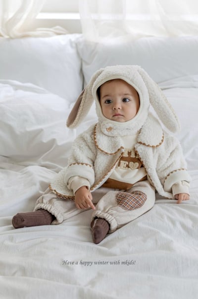 M-KIDS30｜(65-115cm) 2色滾邊縫線雙口袋刷毛外套6