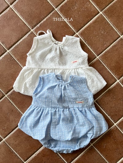 thelala67｜ (0m-18m) 無袖綁帶氣球洋裝包屁衣7