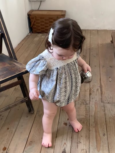 JE55｜(66-130cm) 波西米亞風蕾絲領包屁衣/洋裝11