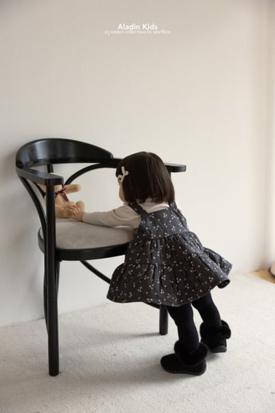 ALADIN21｜(75cm-114cm) 磨毛菱形壓紋吊帶裙18