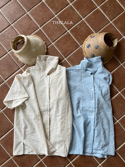 thelala37｜ (70-115-mom) 壓花親子襯衫12